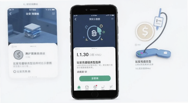 比安充值链类型选择对比示意图预览图