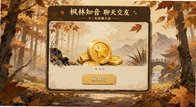 枫林知音聊天交友金币充值界面预览图