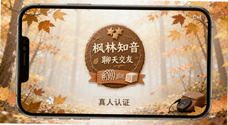 枫林知音聊天交友真人认证标识展示预览图
