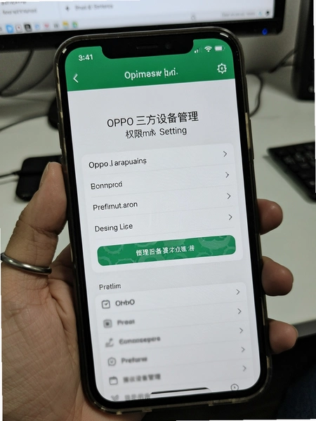 OPPO三方设备管理 权限设置页面示意图