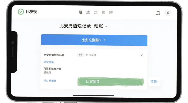 比安充值到账记录页面预览图