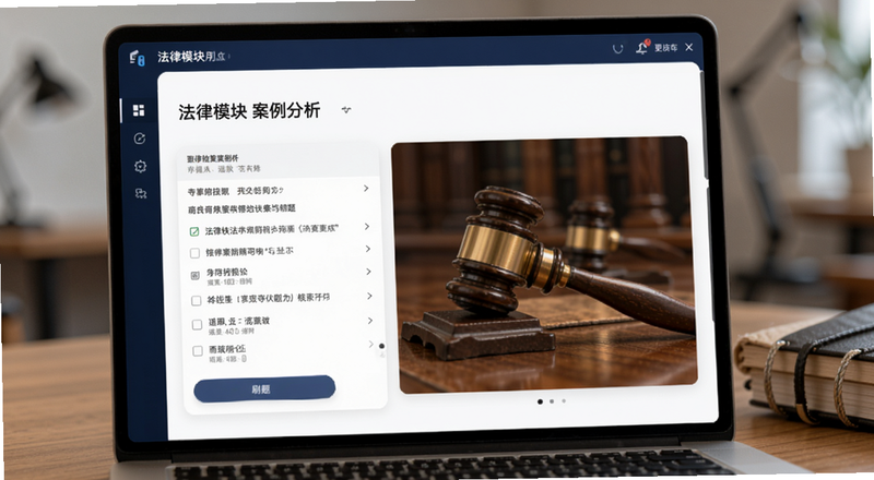 法律模块案例分析刷题界面