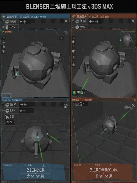 Blender��ά��ģ ��3ds Max���ܽ���Ա�ͼ