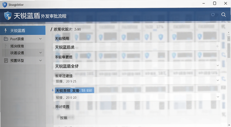 天锐蓝盾外发审批流程设置界面预览图