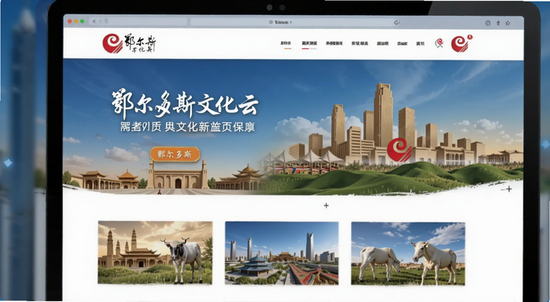 鄂尔多斯文化云首页界面预览图