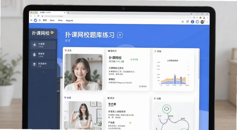 扑课网校题库练习界面预览图