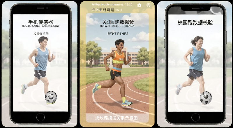 手机传感器与校园跑数据校验关系示意图