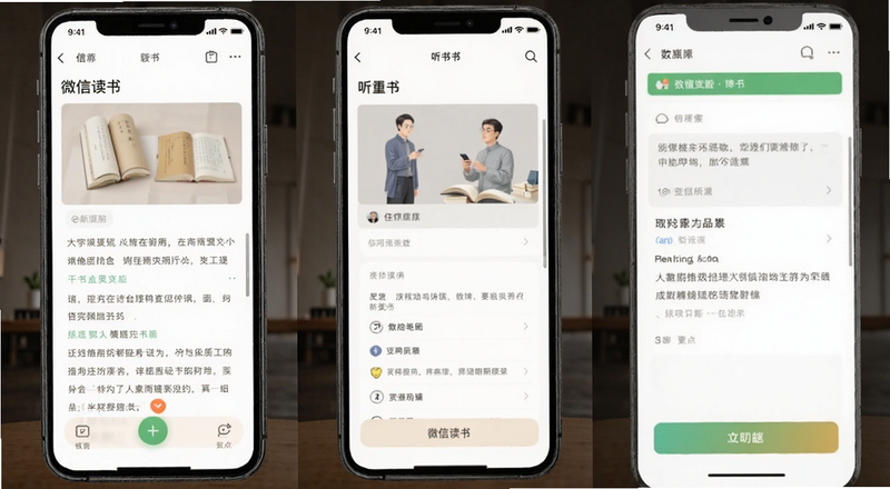 微信读书听书功能界面预览图
