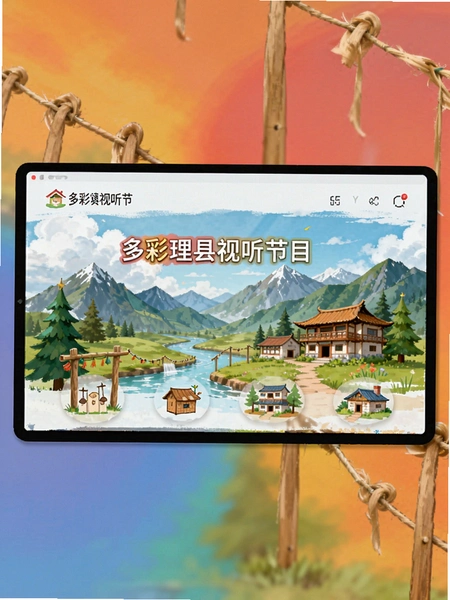 多彩理县视听节目界面