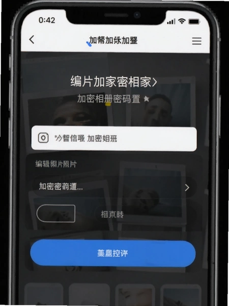 编辑照片管家加密相册密码设置界面预览图
