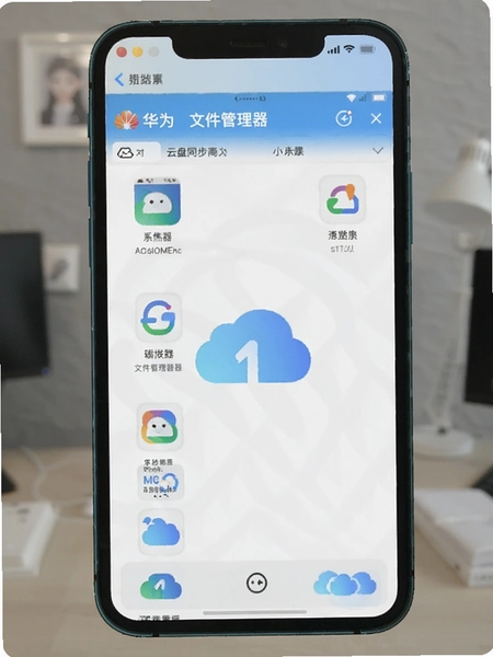 华为文件管理器 云盘同步界面示意图