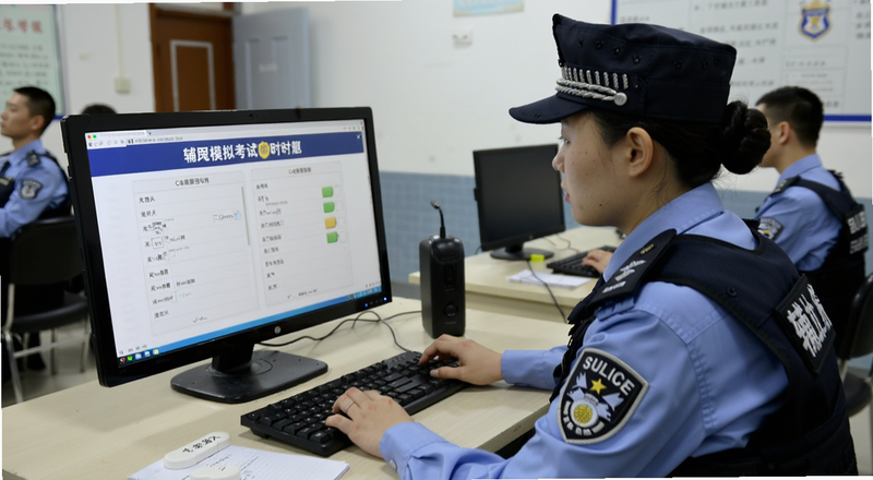 辅警协警模拟考试计时刷题场景图