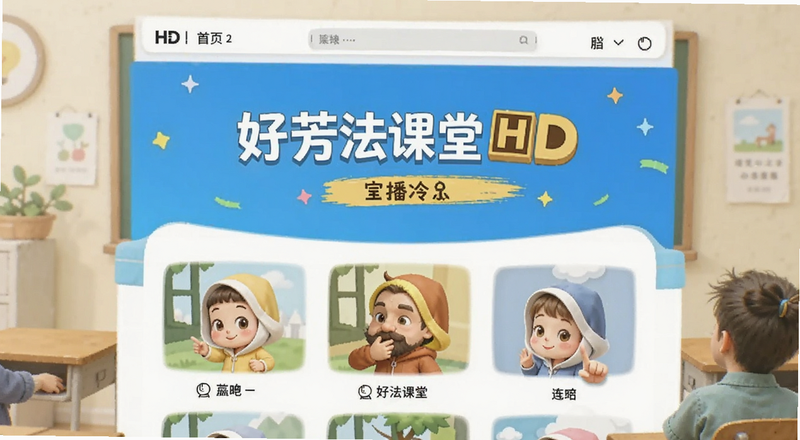 好芳法课堂HD首页界面预览图