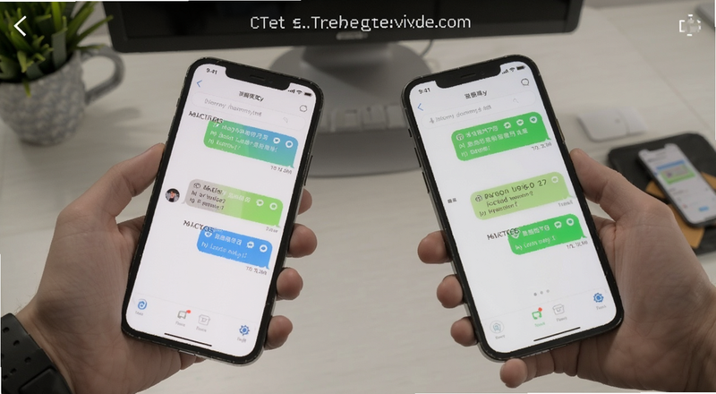 两台手机传输聊天记录数据对比预览图