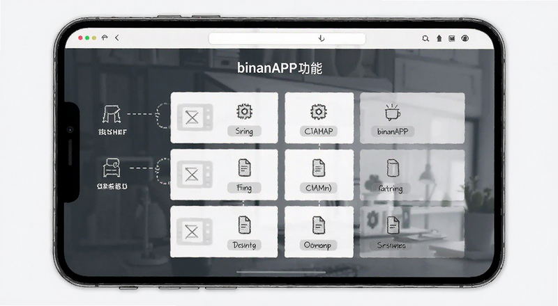 binanAPP主界面功能布局预览图