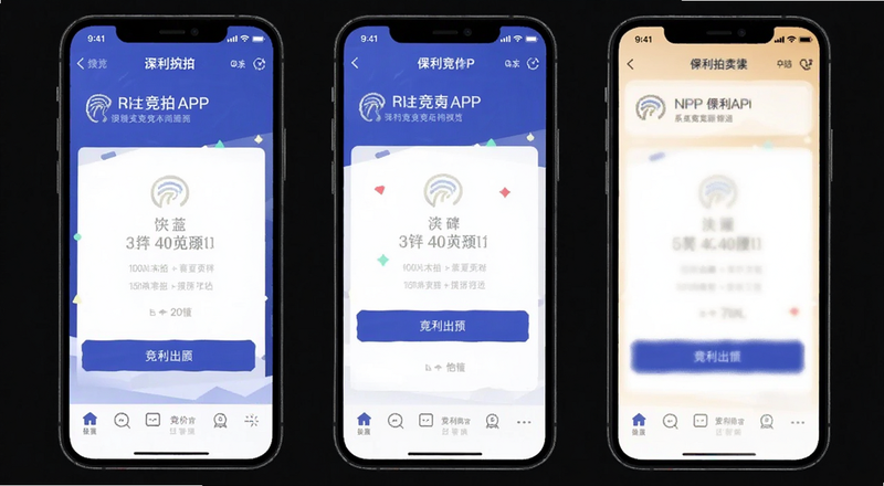 保利拍卖APP竞拍出价操作界面预览图