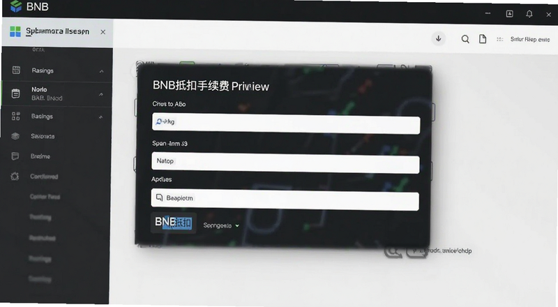 BNB抵扣手续费设置界面预览图