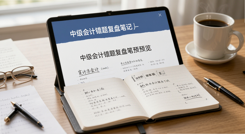中级会计错题复盘笔记预览图
