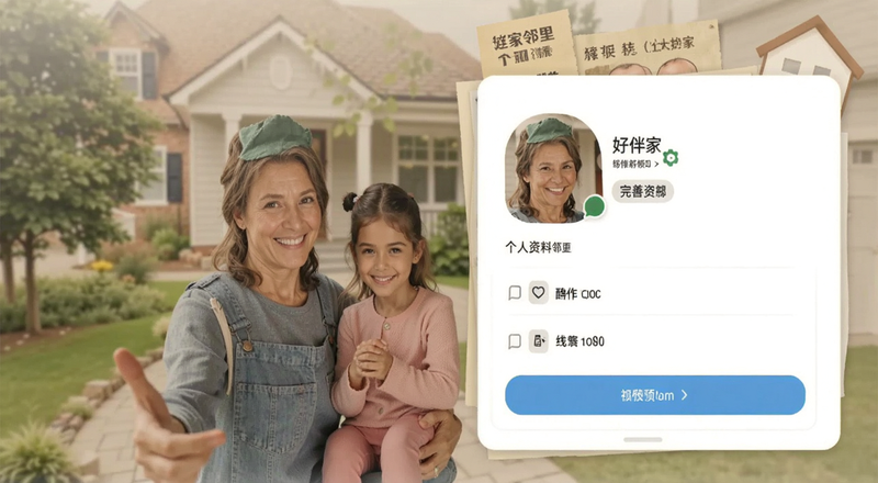好伴家邻里个人资料完善界面预览图