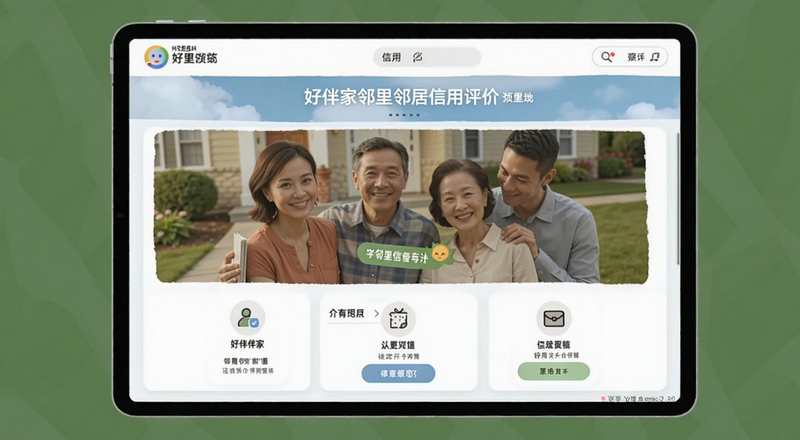 好伴家邻里邻居信用评价页面预览图