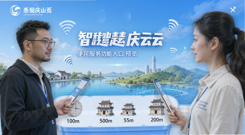 智慧庆云便民服务功能入口预览图