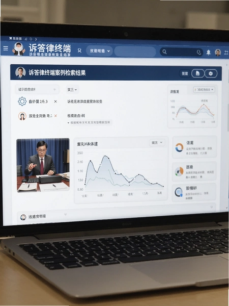 诉答律终端案例检索结果页面
