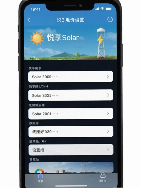 悦享Solar电价设置界面手机截图