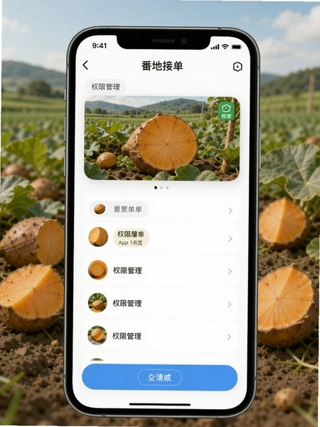 番薯地接单app权限管理界面预览图