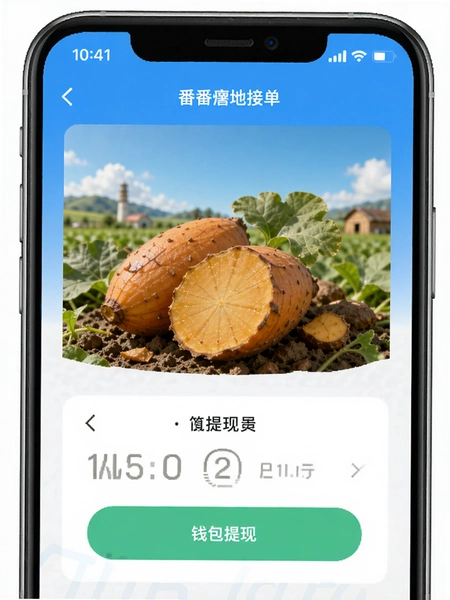 番薯地接单app钱包提现页面