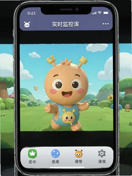 皮可宝APP实时监控画面预览图