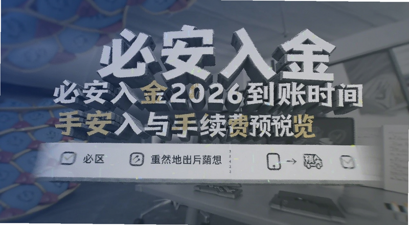 必安入金2026到账时间与手续费说明预览图