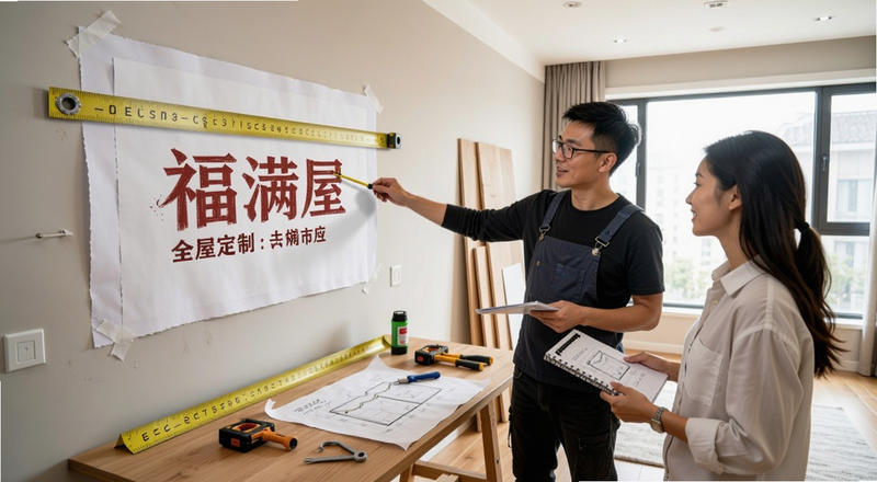 福满屋全屋定制量尺设计沟通场景图