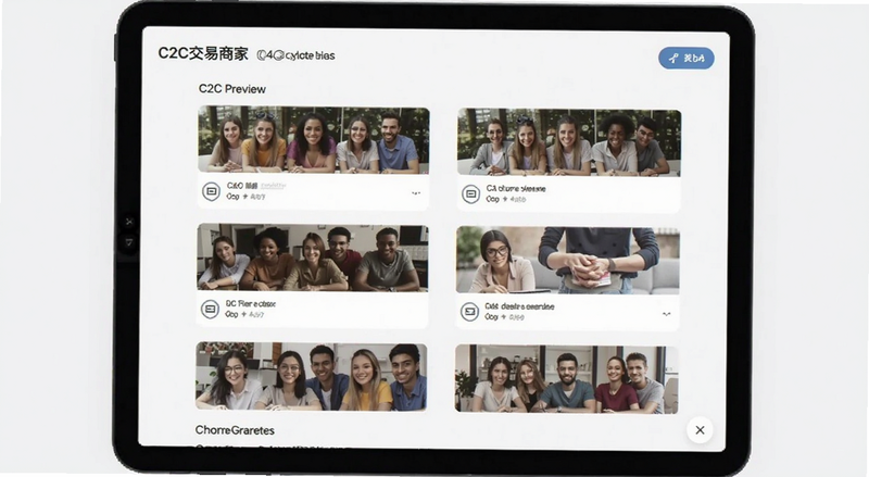 C2C交易商家列表选择界面预览图