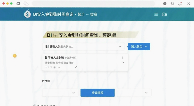 BI安入金到账时间查询页面预览图