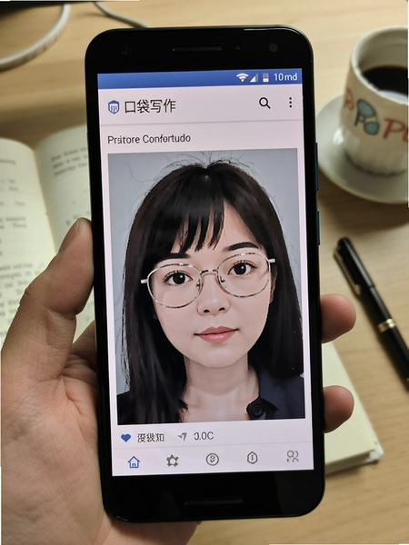 口袋写作在安卓手机上的运行界面预览图
