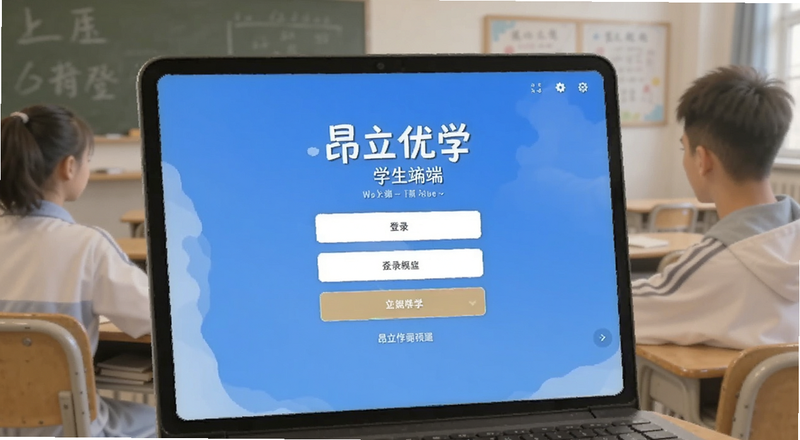 昂立优学学生端登录界面预览图