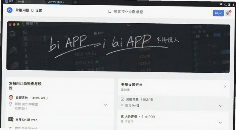 bi anAPP常见问题排查与设置页面预览图
