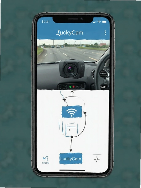 LuckyCam�ֻ������г���¼��WiFi�Ĳ�������ʾ��ͼ
