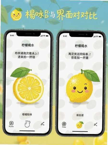 柠檬喝水与同类软件界面对比图