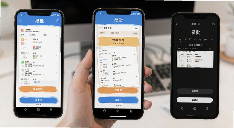 新手在手机上操作易批下单界面图