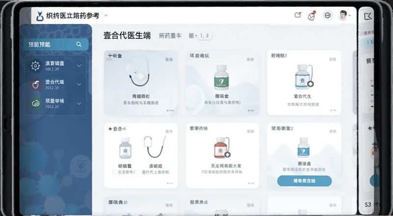 壹合代医生端用药参考功能界面预览图