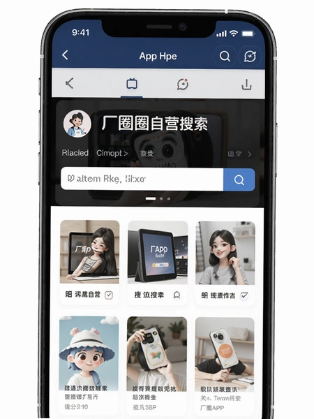 厂圈APP自营产品搜索页面预览图