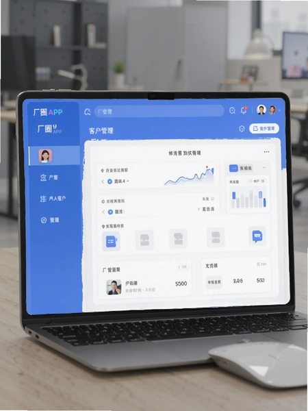 厂圈APP客户管理界面