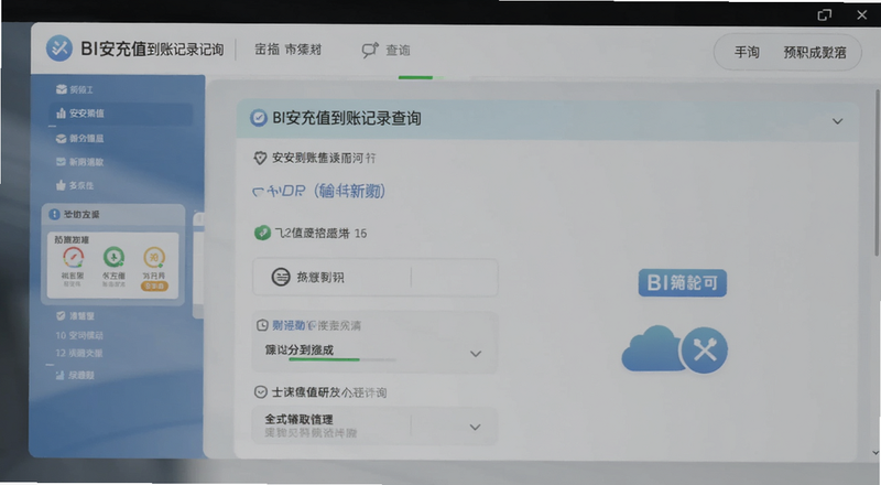 BI安充值到账记录查询页面预览图