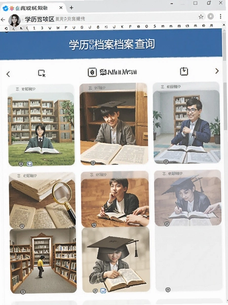 学历档案查询 首页功能分区截图