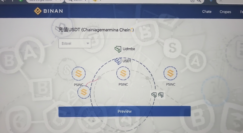 币安充值USDT选择链的界面预览图