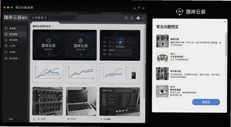 旗岸云装操作界面与常见问题预览图