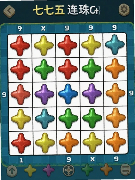 七彩五子连珠标准模式9x9棋盘界面预览图