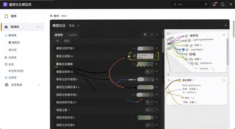 魔搭社区模型库模型参数筛选界面预览图