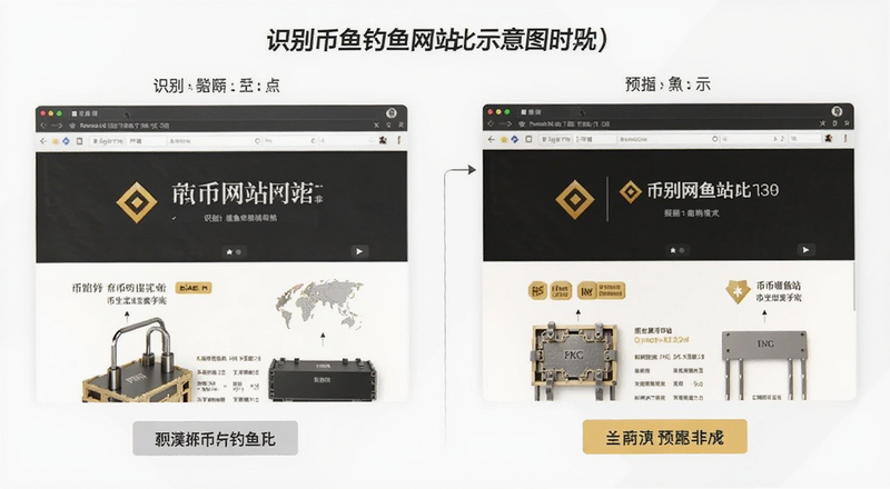 识别币安钓鱼网站对比示意图预览图